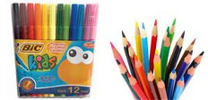PLUMONES Y LAPICES DE COLORES