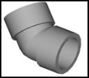 CODO DE PVC DE 45°